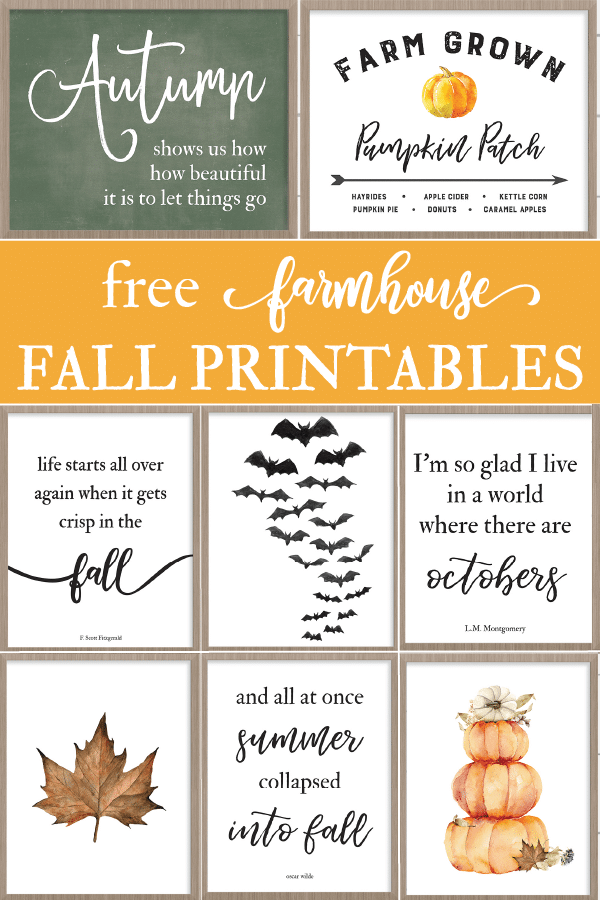 Farmhouse Fall Printables