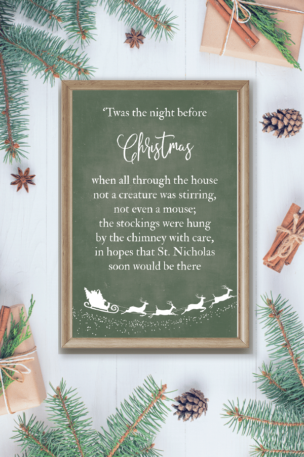 Free Printable Twas The Night Before Christmas Words