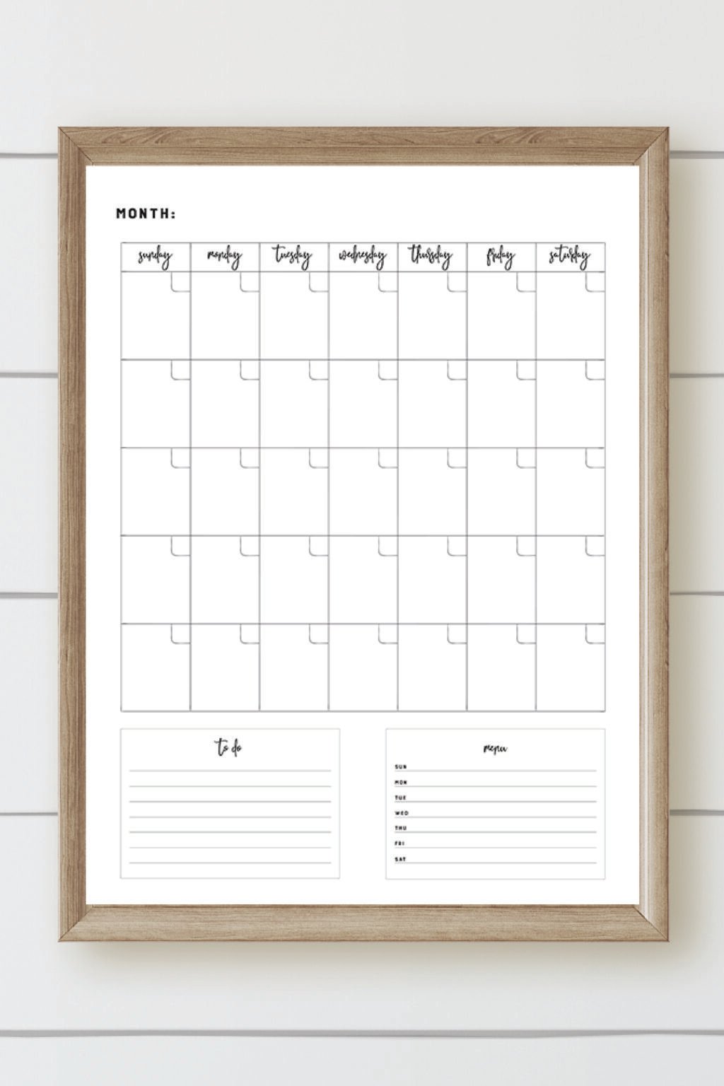 Wall Calendar Template Free Printable - Home Sweet Farm Home