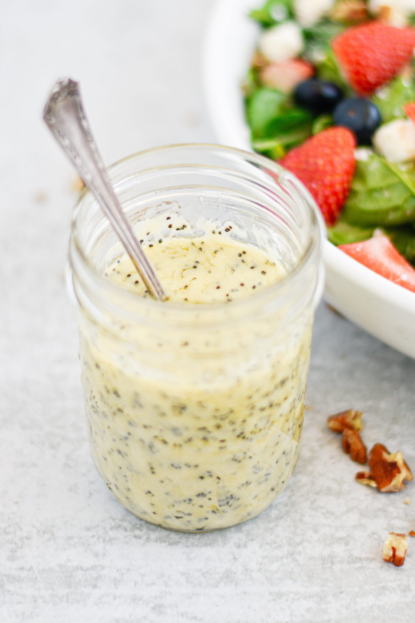 Strawberry Blueberry Spinach Salad with Feta and Poppy Seed Dressing Home Sweet Farm Home
