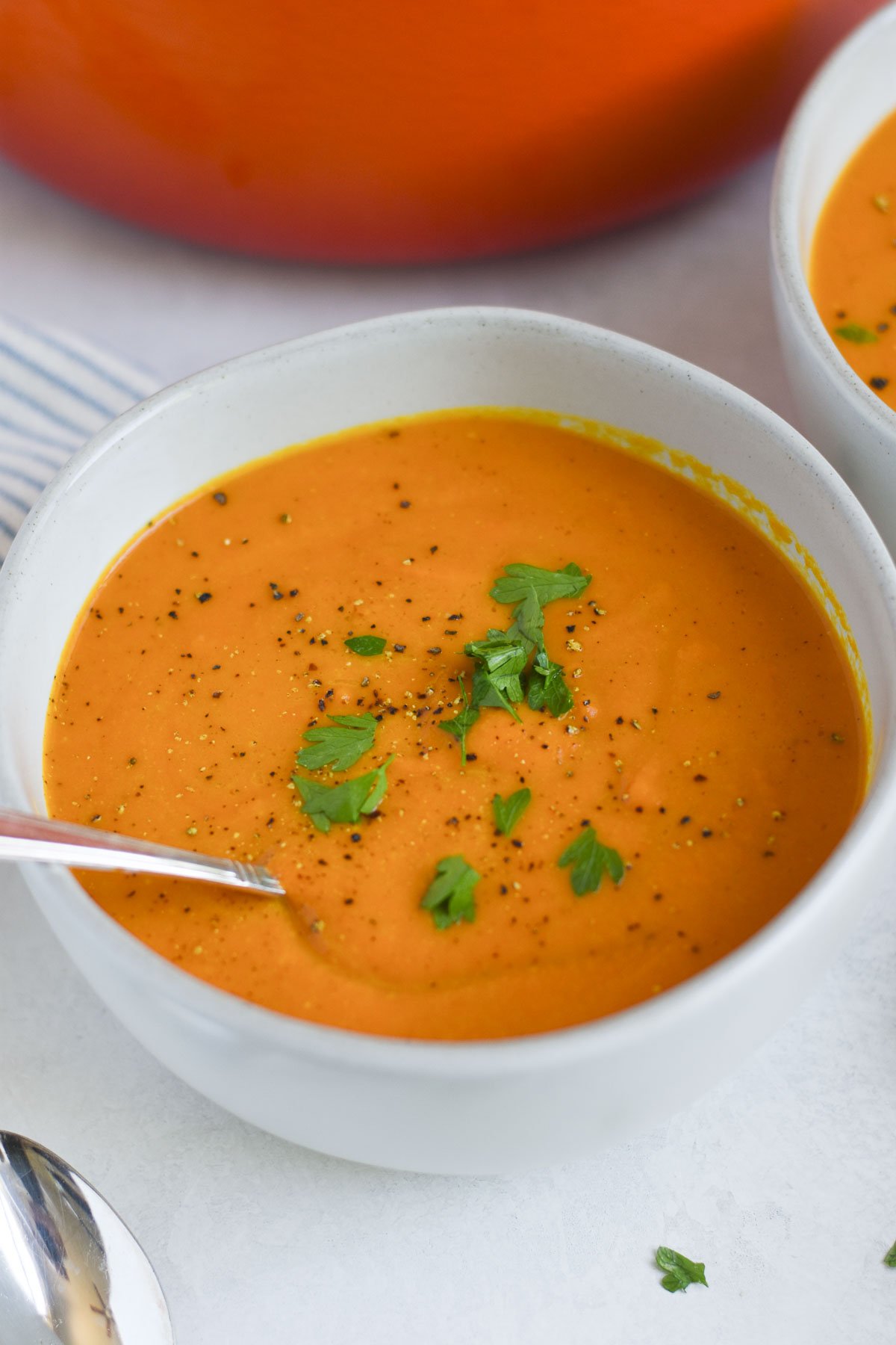 Everyday Carrot Lentil Soup by Flora & Vino that's the perfect 1